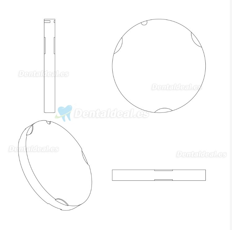 Bloque de circonio para laboratorio dental ST/HT de 95 mm compatible con el sistema Zirkon Zahn